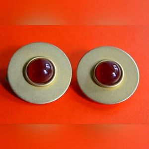 Vintage Clip-on earrings by Martha Sturdy. Vancouver, Canada. 1980s